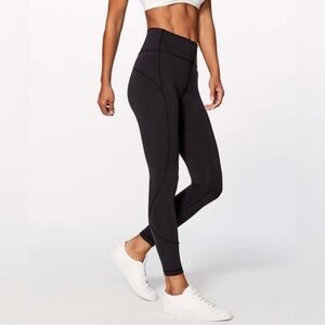Lululemon In Movement 7/8 Tight *Everlux 25" Black 4 Yoga Gym Pockets